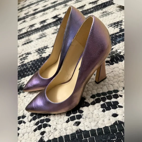 GUC Nine West Trendz Metallic Tapered Heel Pumps - Picture 7 of 12